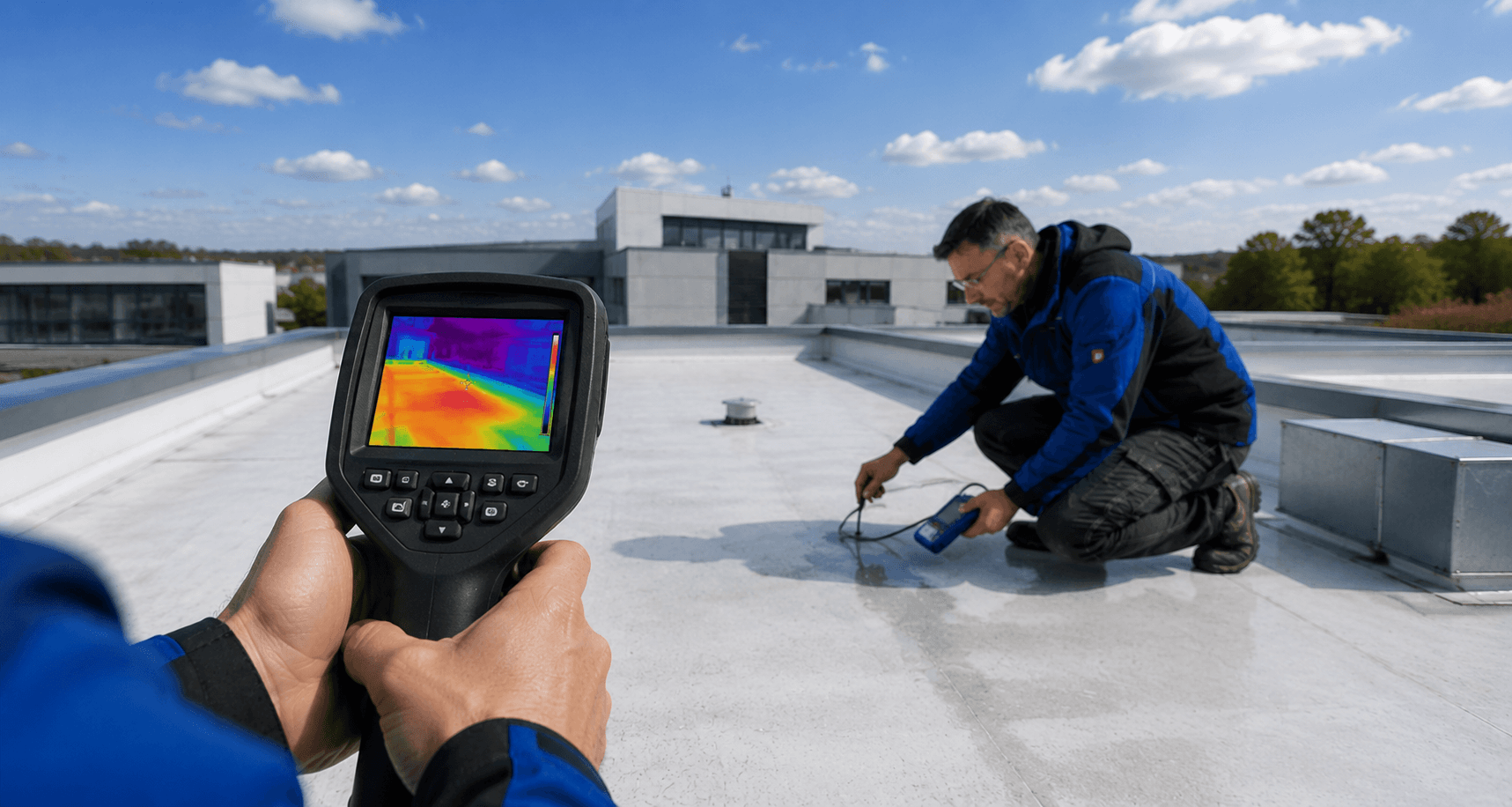 Thermografie bei der Flachdachprüfung