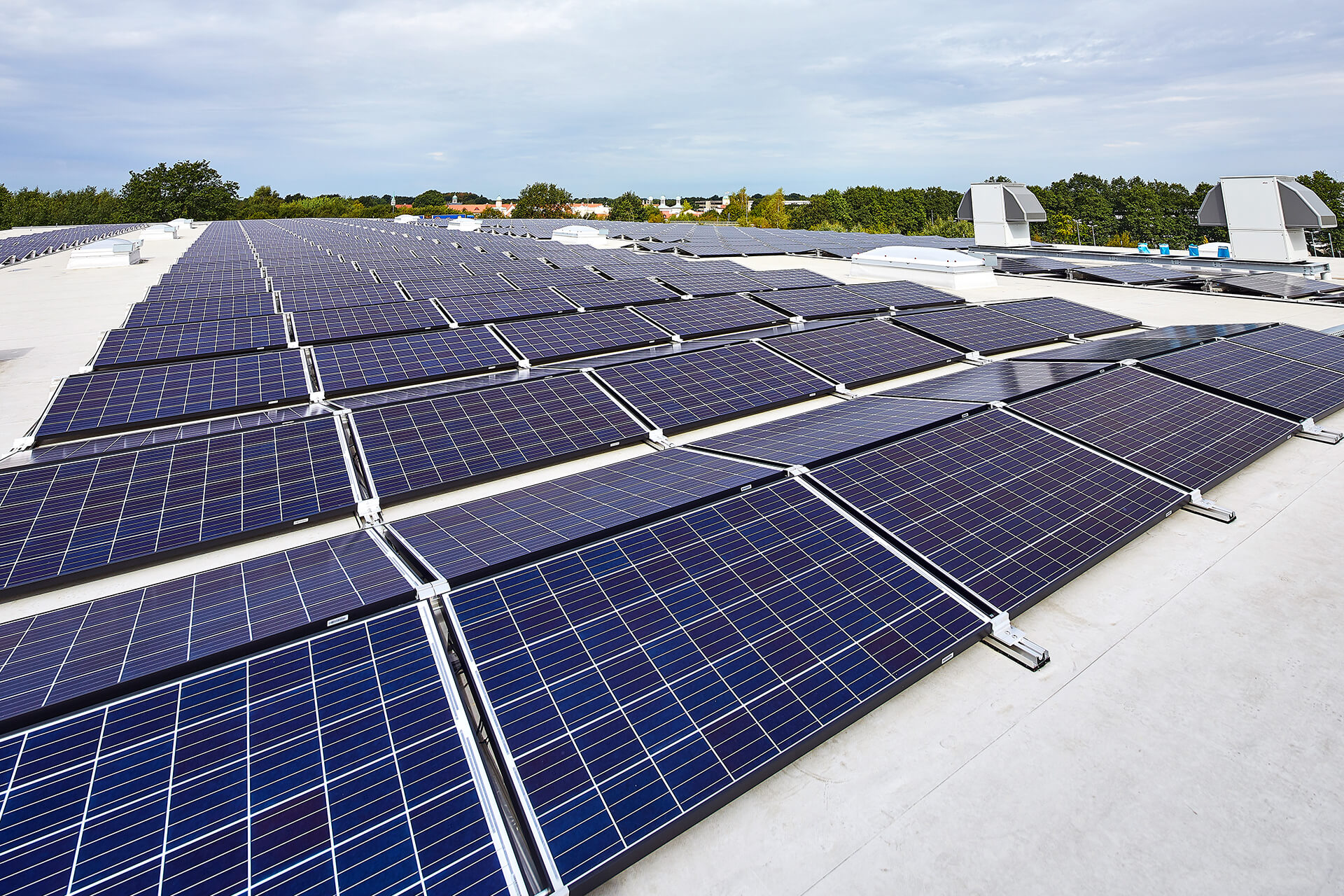 Photovoltaikanlage auf einem Flachdach